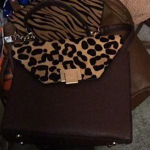 Cheetah and burgundy crossbody/handbag NWT